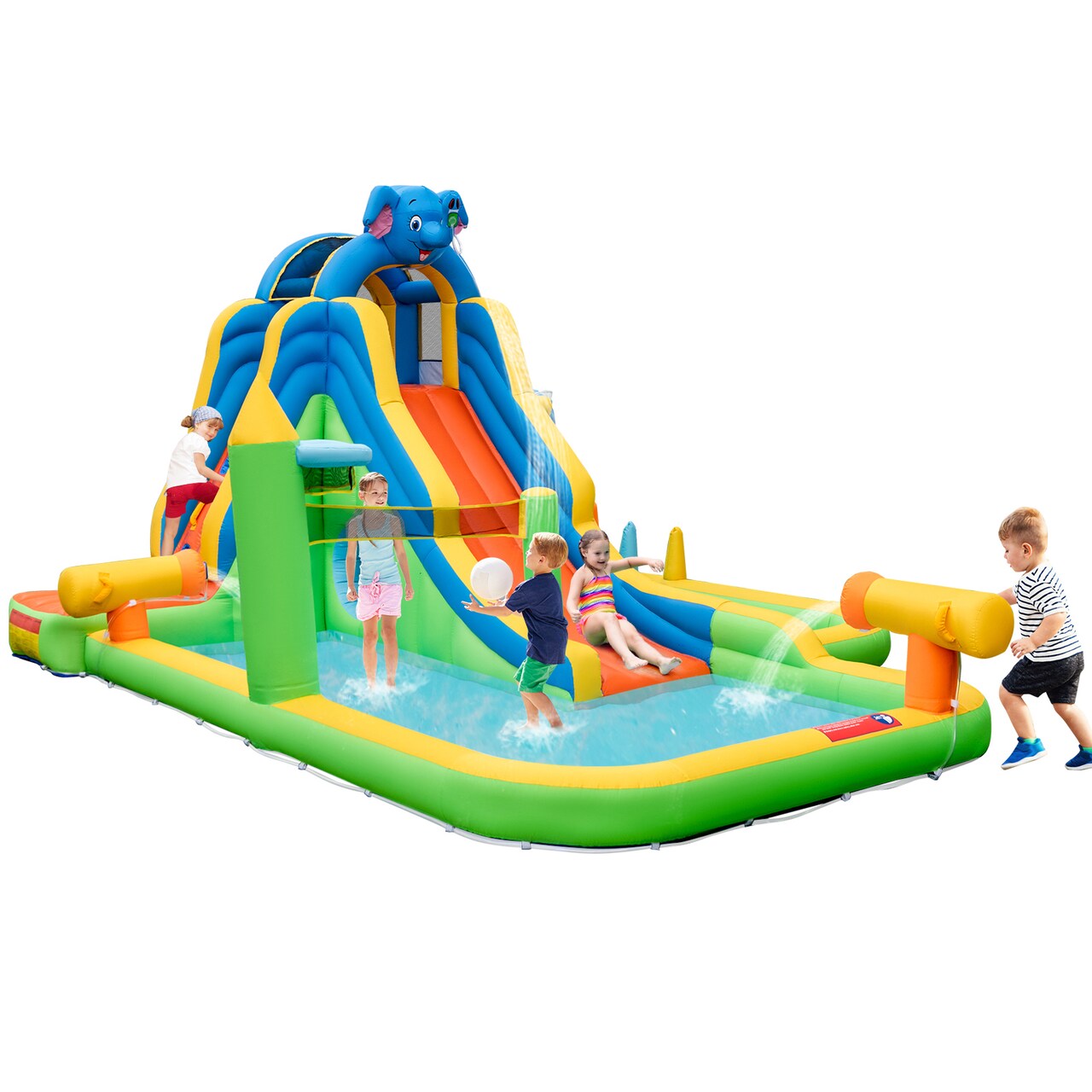 Kids Inflatable Water Slide Bounce House Splash Pool Climbing Wall Games